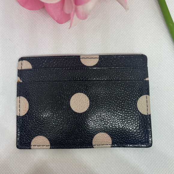 Kate Spade Black & Cream Polka Dot Zip Wristlet and Card Case - Picture 5 of 7